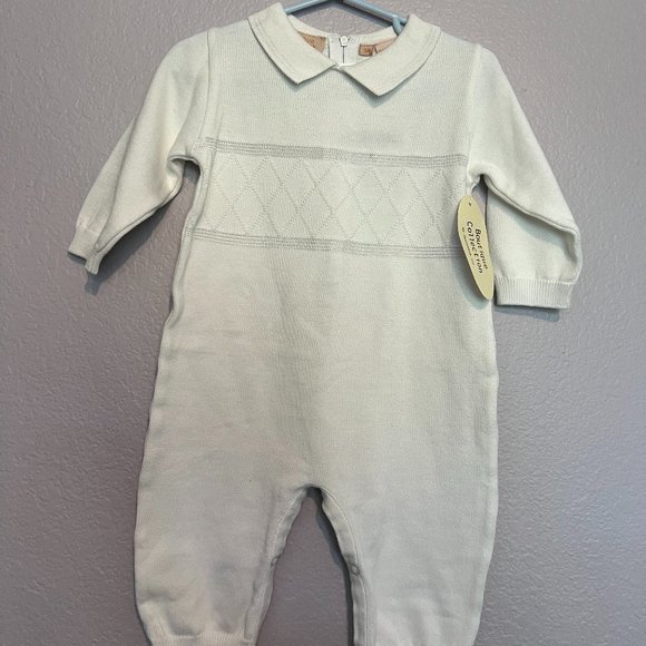 Elegant Christening Romper - Picture 1 of 4